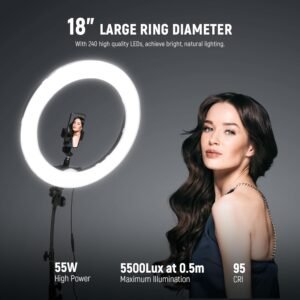 NEEWER Ring Light Kit: 18"/45cm